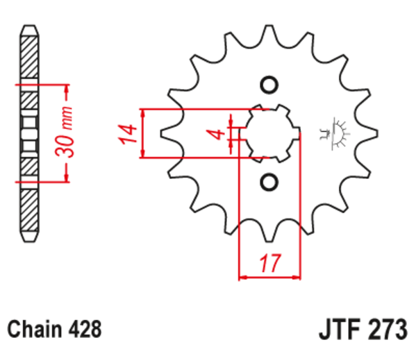 JTF 273-14 Řetězové kolečko přední