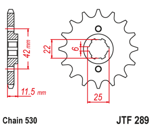 JTF 289-15 Řetězové kolečko přední
