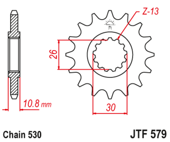 JTF 579-14 Řetězové kolečko přední
