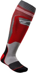 Alpinestars MX Plus-1 Ponožky, červená/šedá