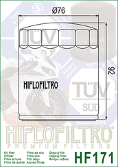 Hiflofiltro HF 171 B olejový filtr