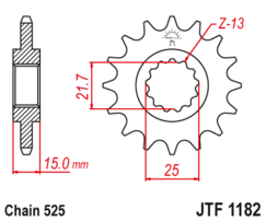 JTF 1182-13 Řetězové kolečko přední