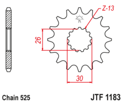 JTF 1183-18 Řetězové kolečko přední