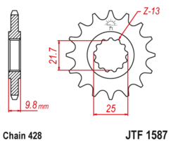 JTF 1587-19 Řetězové kolečko přední