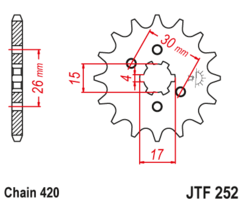 JTF 252-13 Řetězové kolečko přední