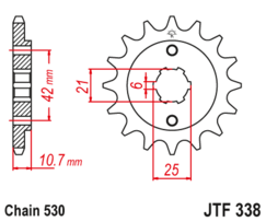 JTF 338-16 Řetězové kolečko přední