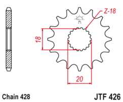 JTF 426-11 Řetězové kolečko přední
