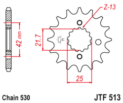 JTF 513-13 Řetězové kolečko přední