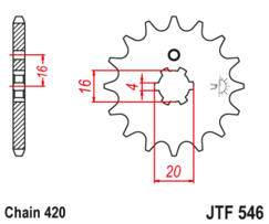 JTF 546-13 Řetězové kolečko přední