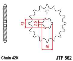 JTF 562-10 Řetězové kolečko přední