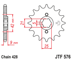 JTF 576-18 Řetězové kolečko přední