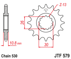 JTF 579-17 Řetězové kolečko přední