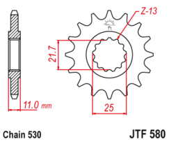 JTF 580-16 Řetězové kolečko přední