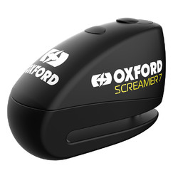 Oxford Screamer 7 Kotoučový zámek s alarmem, čep 7mm, černý