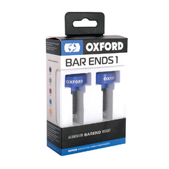 Oxford Závaží řídítek Bar Ends 1 s redukcí pro vnitřní průměr 13 a 18mm, modrý elox